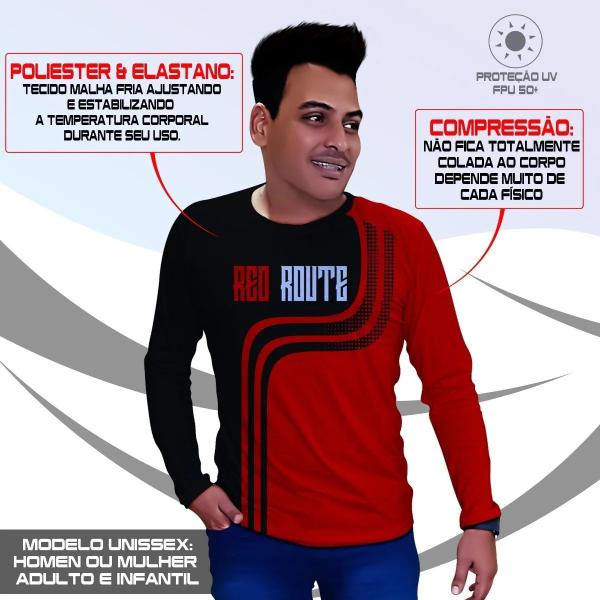 Camisa Camiseta Masculina Térmica Com Proteção Uv Pesca (Verde) Adulto - Red Route Imagem de Camisa Camiseta Masculina Térmica Com Proteção Uv Pesca (Verde) Adulto