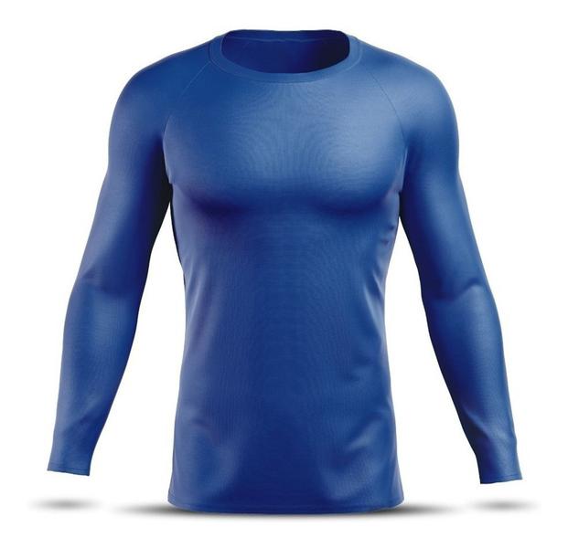 Imagem de Camisa Camiseta Segunda Pele Blusa Masculina Feminina Térmica RashGuard Longa Academia Futebol Blusa