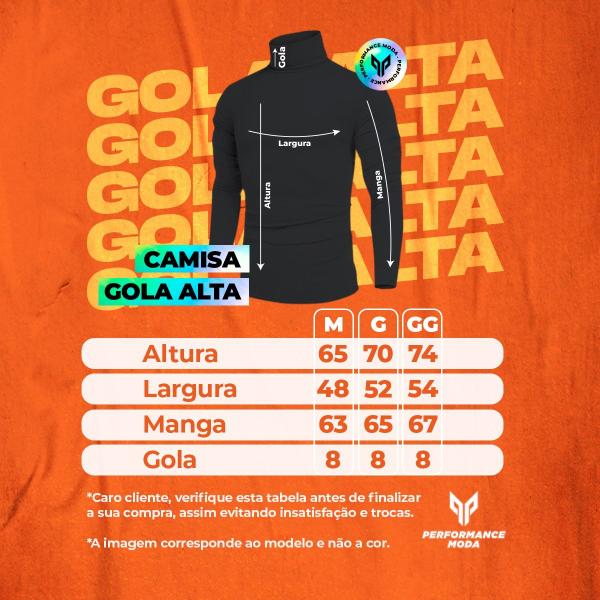 Imagem de Camisa Camiseta Térmica Gola Alta Proteção Solar UV 50+ Blusa Segunda Pele Masculina Manga Longa