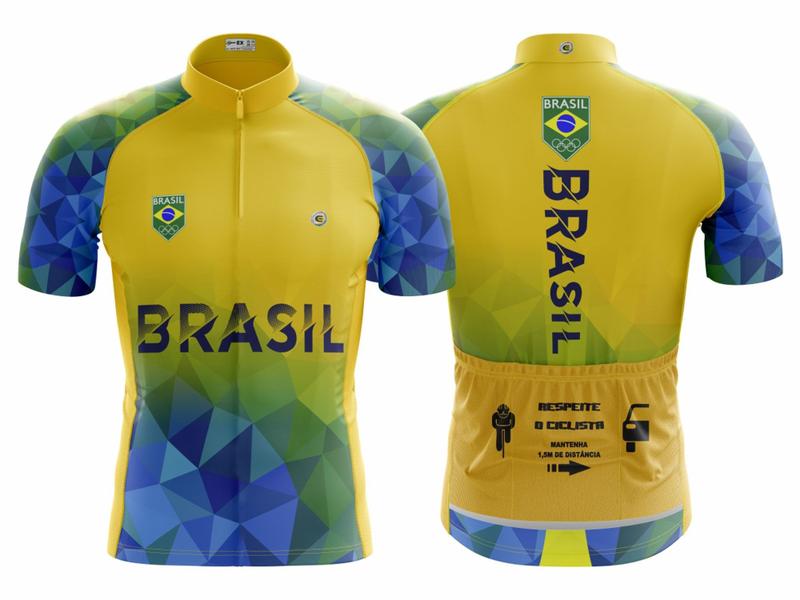 Imagem de Camisa ciclismo Brasil manga curta