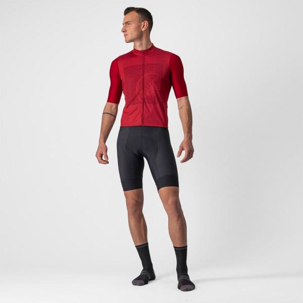 Imagem de Camisa Ciclismo Castelli Bagarre Pro Red Bordeaux Masculino