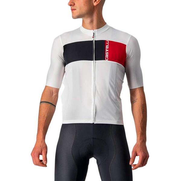 Imagem de Camisa Ciclismo Castelli Prologo 7 Ivory Dark Gray Masculino