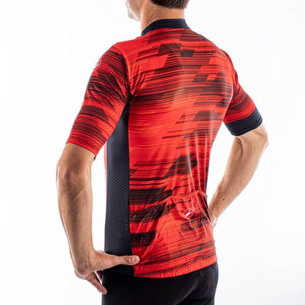 Camisa Ciclismo Castelli Rapido Vermelho e Azul Masculino Imagem de Camisa Ciclismo Castelli Rapido Vermelho e Azul Masculino