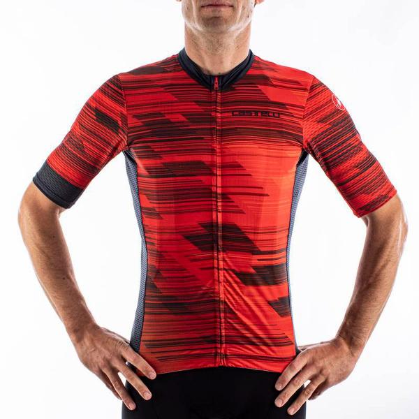 Camisa Ciclismo Castelli Rapido Vermelho e Azul Masculino Imagem de Camisa Ciclismo Castelli Rapido Vermelho e Azul Masculino