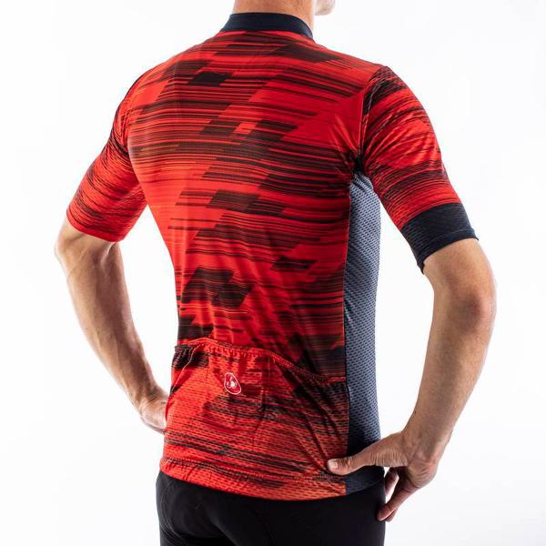 Camisa Ciclismo Castelli Rapido Vermelho e Azul Masculino Imagem de Camisa Ciclismo Castelli Rapido Vermelho e Azul Masculino