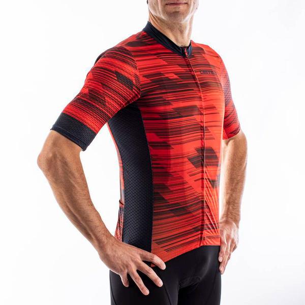 Camisa Ciclismo Castelli Rapido Vermelho e Azul Masculino Imagem de Camisa Ciclismo Castelli Rapido Vermelho e Azul Masculino