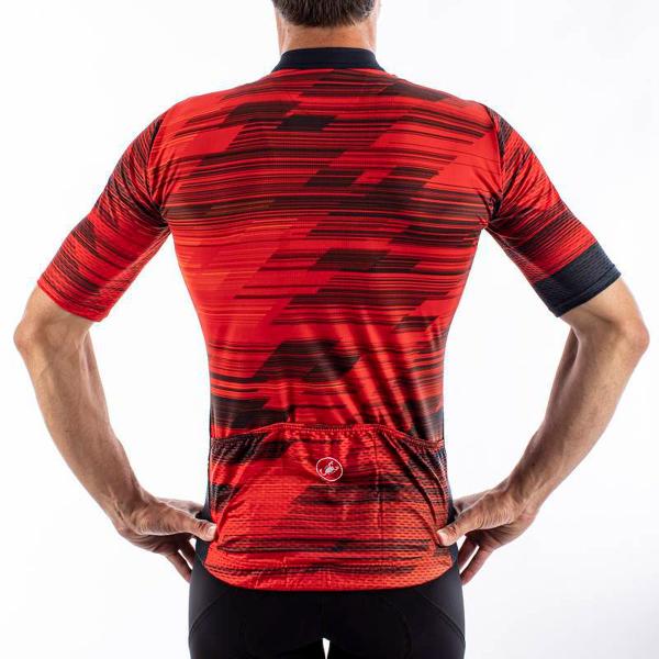 Camisa Ciclismo Castelli Rapido Vermelho e Azul Masculino Imagem de Camisa Ciclismo Castelli Rapido Vermelho e Azul Masculino