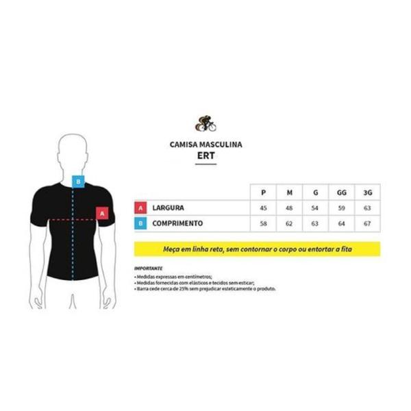 Imagem de Camisa Ciclismo Curta Classic ERT Mtb Azul Com Bolsos Uv+