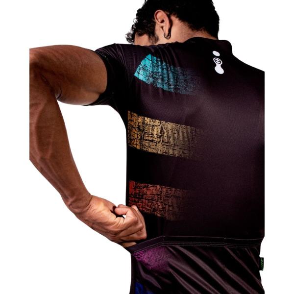 Imagem de Camisa Ciclismo Ert Classic Chalk 2.0 Mtb Preto Com Gola Top