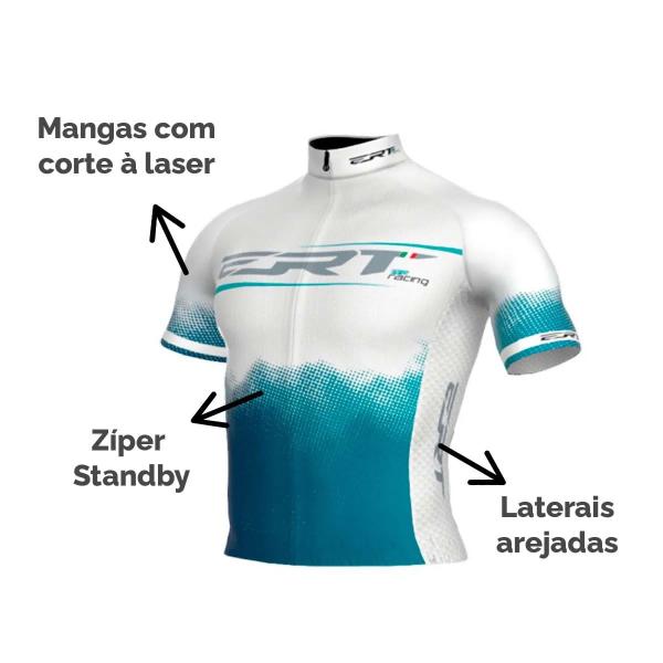 Imagem de Camisa ciclismo ERT Elite Pro Racing Milano slim fit unissex