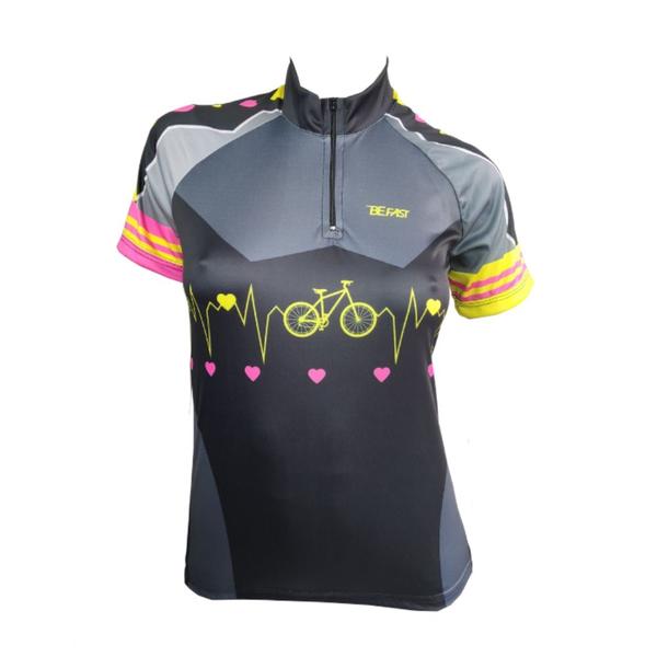 Imagem de Camisa Ciclismo Feminina Be Fast Bike Coração Bike Mtb