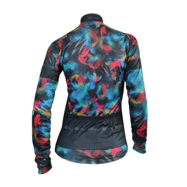 Imagem de Camisa Ciclismo Feminina Be Fast Manga Longa Folhagem Color Bike Mtb