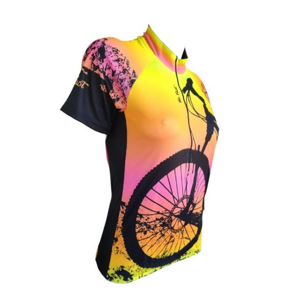 Imagem de Camisa Ciclismo Feminina Be Fast Roda Bike Mtb