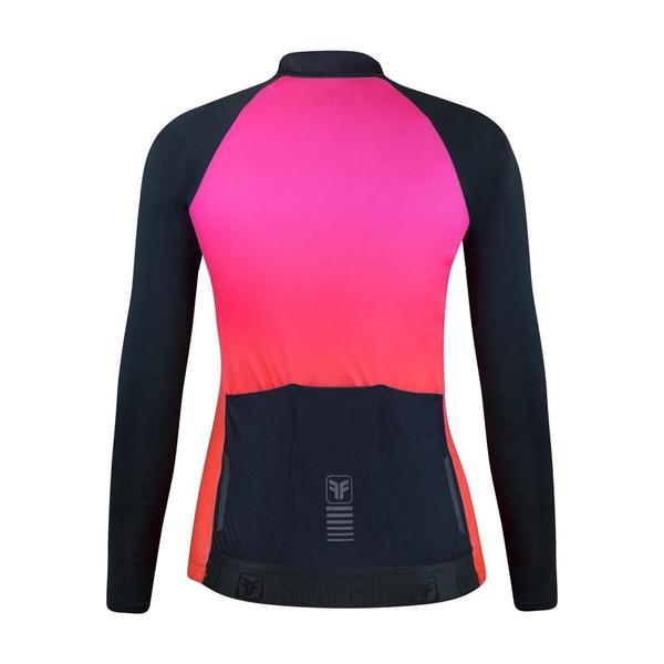 Imagem de Camisa Ciclismo Feminina Free Force Manga Longa Peluciada Gradient