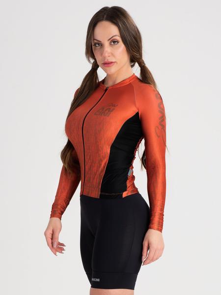 Camisa Ciclismo Feminina Manga Longa Infinity Iron Savancini (3309) Imagem de Camisa Ciclismo Feminina Manga Longa Infinity Iron Savancini (3309)