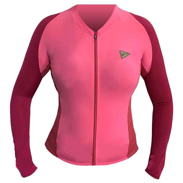 Imagem de Camisa Ciclismo Feminina Manga Longa Sol Sports Training Rosa Tam M