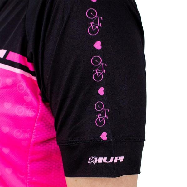 Imagem de Camisa Ciclismo HUPI Rosa Love Bike