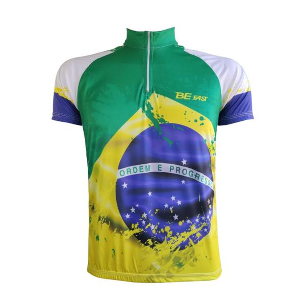 Imagem de Camisa Ciclismo Masculina Be Fast Brasil Bandeira Bike Mtb