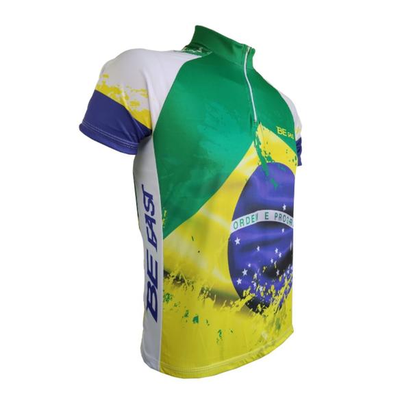 Imagem de Camisa Ciclismo Masculina Be Fast Brasil Bandeira Bike Mtb