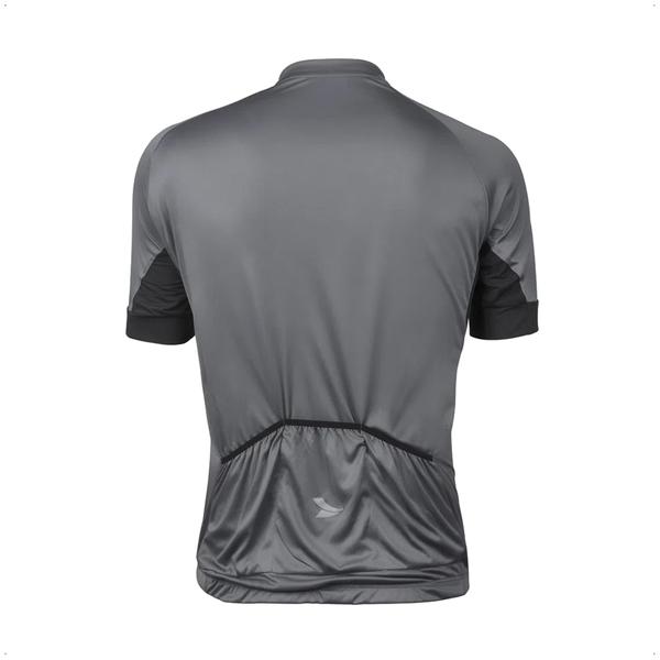 Imagem de Camisa Ciclismo Masculina Tam M Cinza Chumbo UV30+ Dryfit Sport Corrida Treino Academia Musculação Atrio VB007