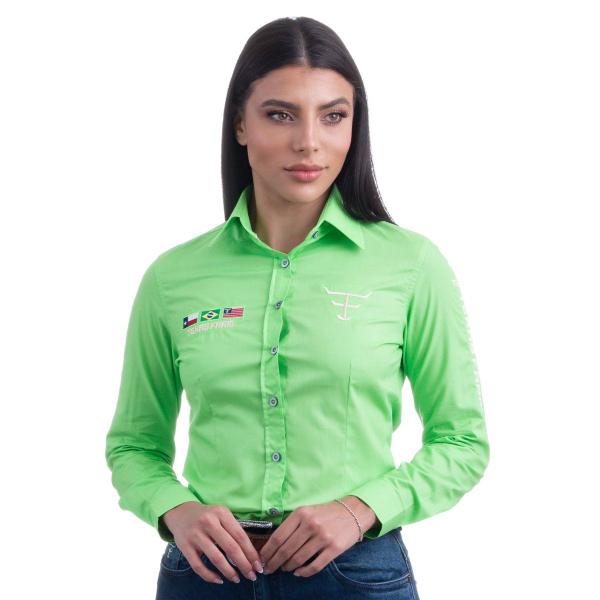 Imagem de Camisa Competição Feminina Manga Longa Texas Farm - Cap007 - Verde