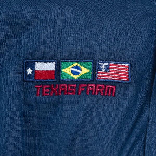 Imagem de Camisa Competição Masculina Infantil Manga Longa Texas Farm - Cp005/ Inf - Azul Marinho/ Vinho