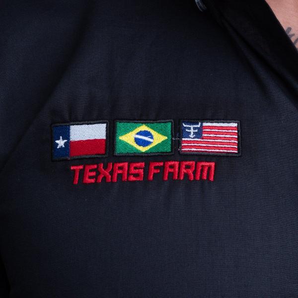 Imagem de Camisa Competicao Masculina Manga Longa Texas Farm - Cp007 - Preto/ Vermelho