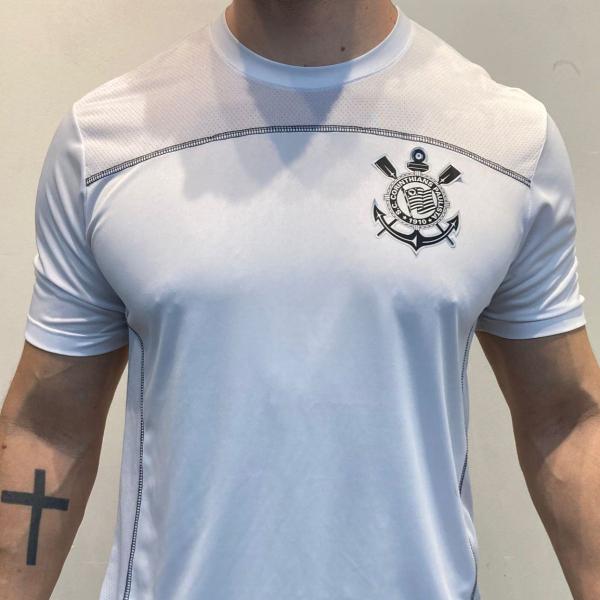 Imagem de Camisa Corinthians Fitness Branca Adulta Masculina