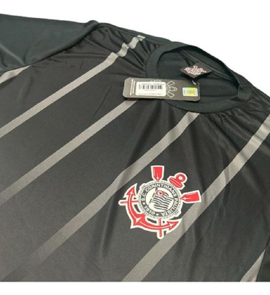 Imagem de Camisa Corinthians Original Licenciada Masculina Cinza Preta TAM. GG