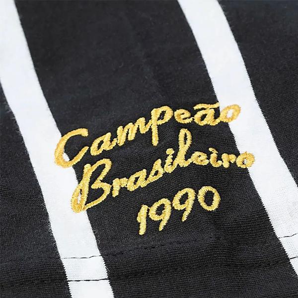 Imagem de Camisa Corinthians Polo 1990 Retrô Preta Kalunga Original 