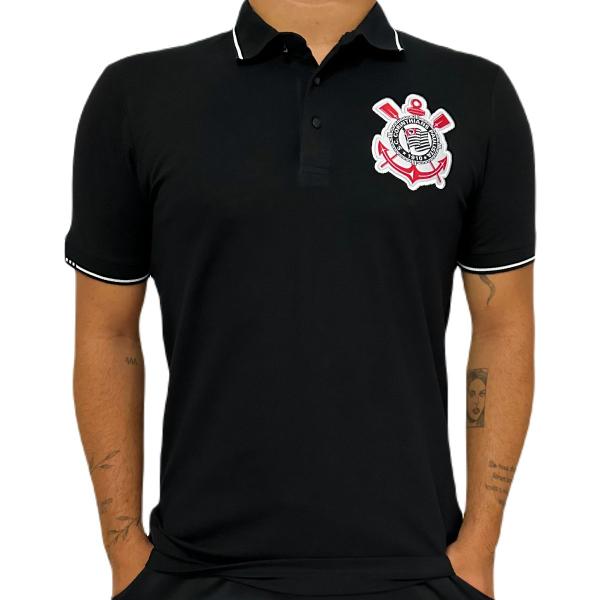 Imagem de Camisa Corinthians Polo Basic Preta - Masculino