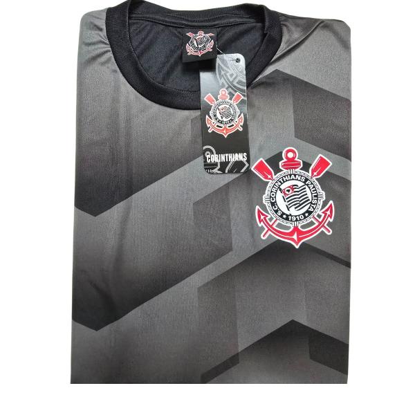 Imagem de Camisa Corinthians Timão Electro Preto Cinza Poliéster SPR