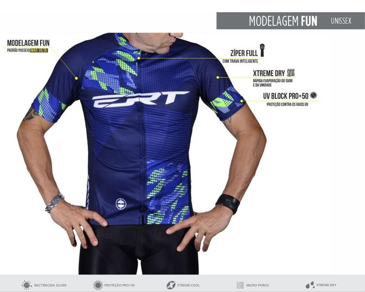 Imagem de Camisa de Ciciclismo Classic ERT - New Tour Proteção UV 50