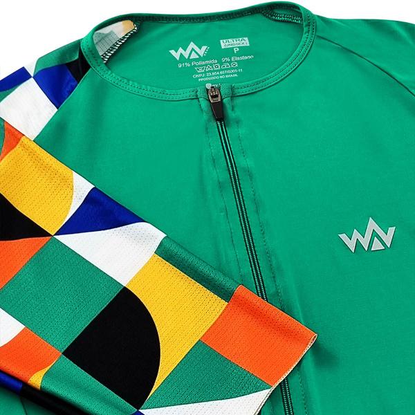 Camisa de Ciclismo Camiseta UV50 Unissex WV Team Ultra Verde Imagem de Camisa de Ciclismo Camiseta UV50 Unissex WV Team Ultra Verde