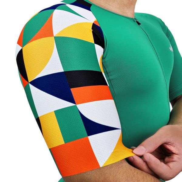 Camisa de Ciclismo Camiseta UV50 Unissex WV Team Ultra Verde Imagem de Camisa de Ciclismo Camiseta UV50 Unissex WV Team Ultra Verde