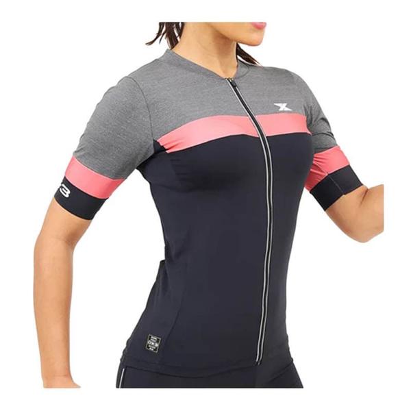 Imagem de Camisa De Ciclismo DX-3 Feminina Ultra UV 50+ - Mescla/Preto