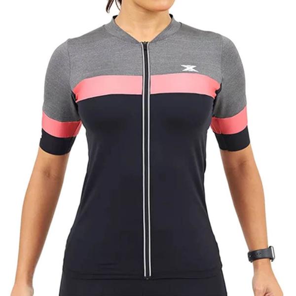 Imagem de Camisa De Ciclismo DX-3 Feminina Ultra UV 50+ - Mescla/Preto