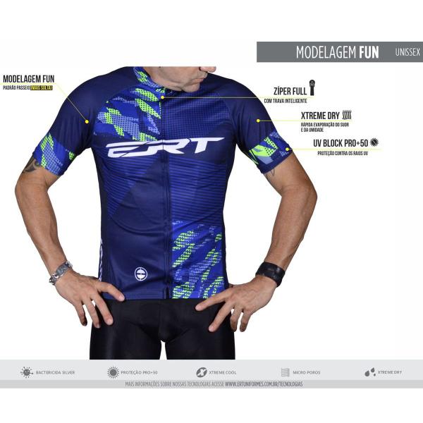 CAMISA DE CICLISMO ERT CLASSIC BLACK & WHITE Imagem de CAMISA DE CICLISMO ERT CLASSIC BLACK & WHITE