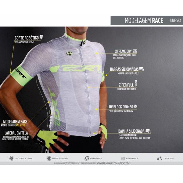 Imagem de Camisa de ciclismo ert new elite brasil amarela