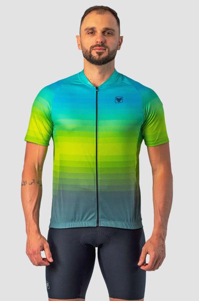 Imagem de Camisa de Ciclismo Masculina de Manga Curta, Tecido Respirável, Cores Vibrantes