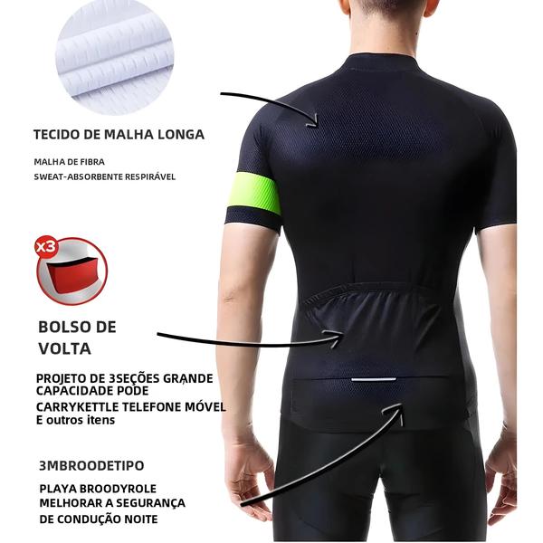 Imagem de Camisa de Ciclismo Masculina X-TIGER - MTB, Verão, Roupa de Bicicleta