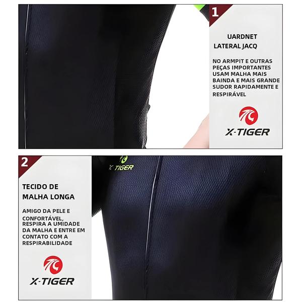 Imagem de Camisa de Ciclismo Masculina X-TIGER para Verão - MTB e Bicicleta