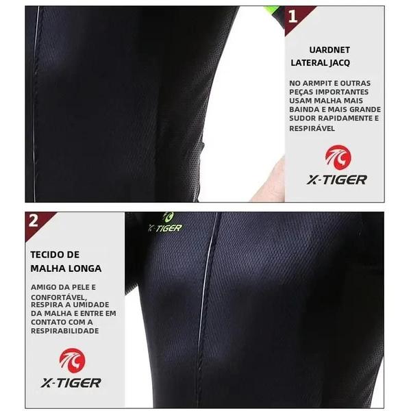 Imagem de Camisa de Ciclismo Masculina X-Tiger - Respirável e de Secagem Rápida