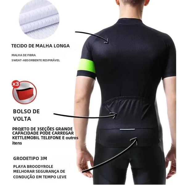 Imagem de Camisa de Ciclismo Masculina X-Tiger - Respirável e de Secagem Rápida