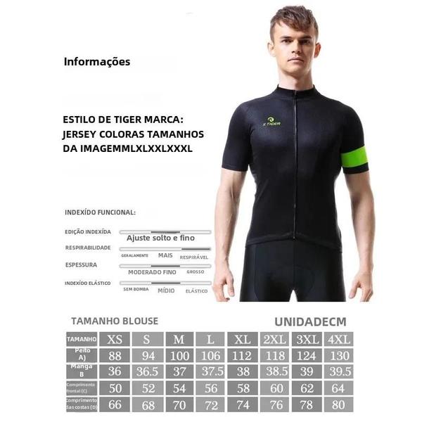 Imagem de Camisa de Ciclismo Masculina X-Tiger - Respirável e de Secagem Rápida