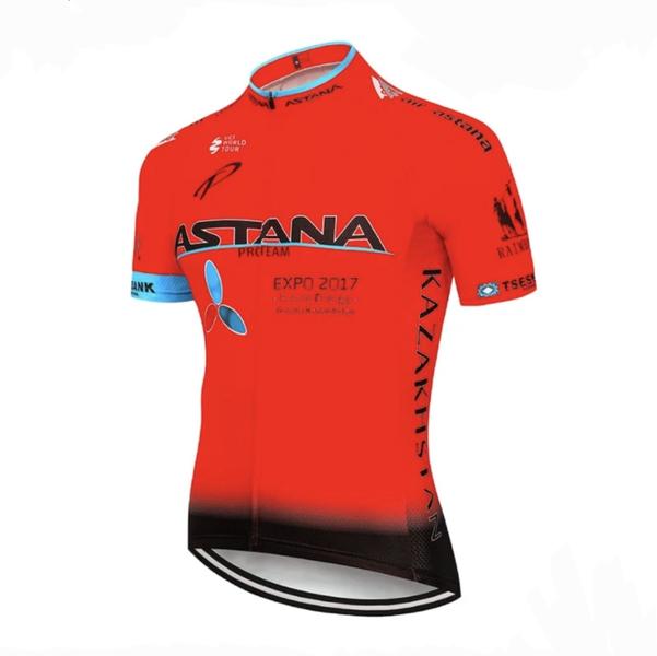 Imagem de Camisa De Ciclismo Moutain Bike Astana Mangá Curta