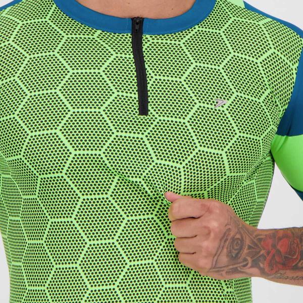 Imagem de Camisa de Ciclismo Poker Nimble Verde e Azul