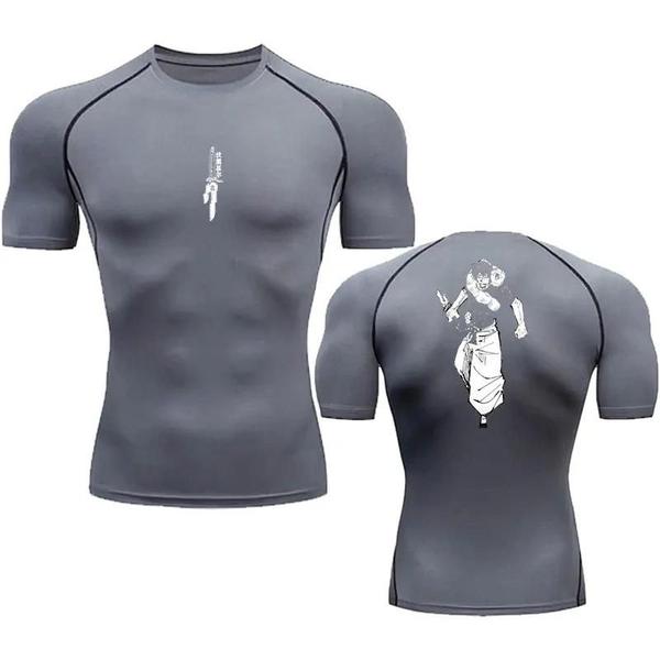 Imagem de Camisa De Compressão De Anime Respirável De Secagem Rápida Masculina Fitness Futebol Roupas