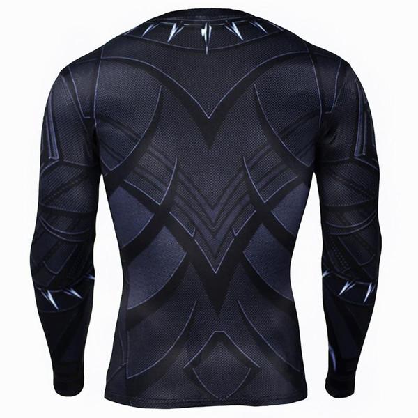 Imagem de Camisa de Compressão Pantera Negra Manga Longa Rashguard Elastano