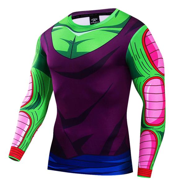 Imagem de Camisa de Compressão Senhor Piccolo Dragon Ball Z Rashguard Elastano Manga Longa